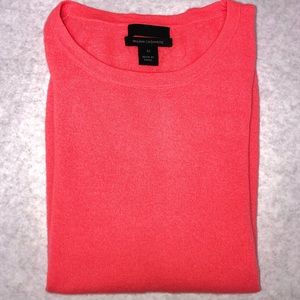 J. Crew Collection cashmere t-shirt coral pink M